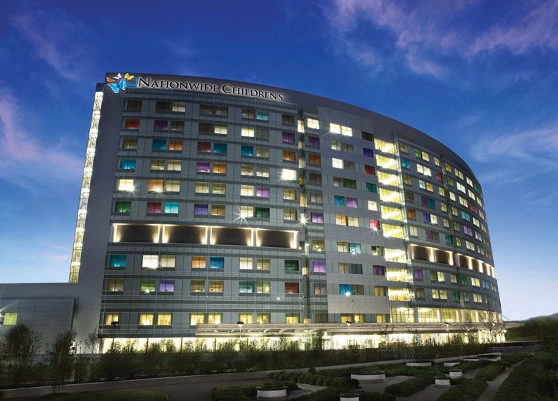 Nationwide Children's Hospital at night